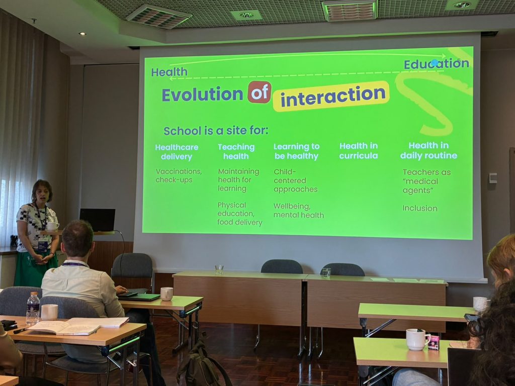 Tanya is presenting about Health and Education framework